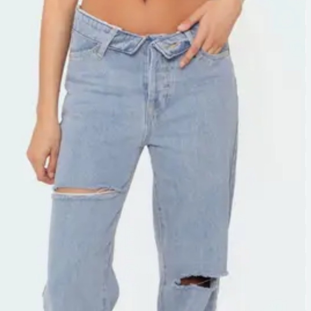 Edikted Foldover Jeans